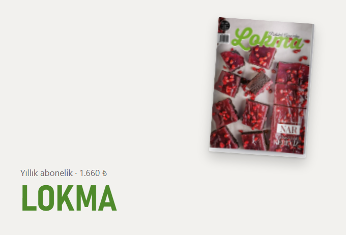 Lokma Dergisi Hediyeli Abonelik