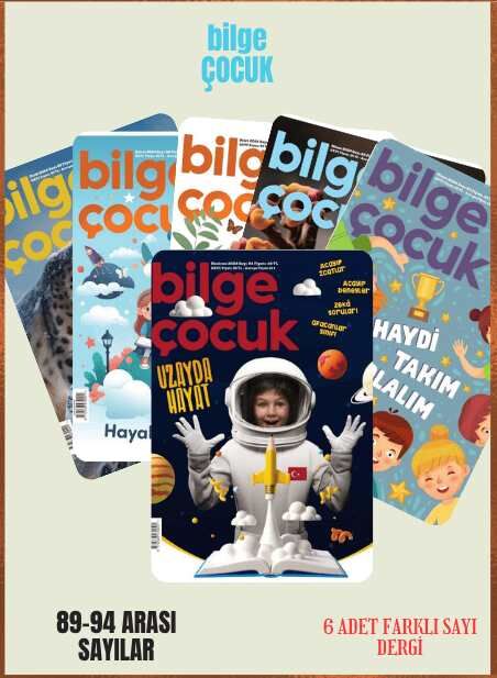 Bilge Çocuk 6 Adet Dergi (89-90-91-92-93-94 Sayılar)