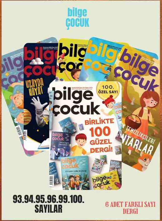 Bilge Çocuk Dergisi - Bilge Çocuk 6 Adet Dergi (93-94-95-96-99-100 Sayılar)
