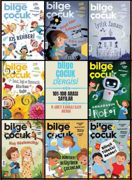 Bilge Çocuk 8 Adet Dergi (101-102-103-104-105-106-107-108 Sayılar)
