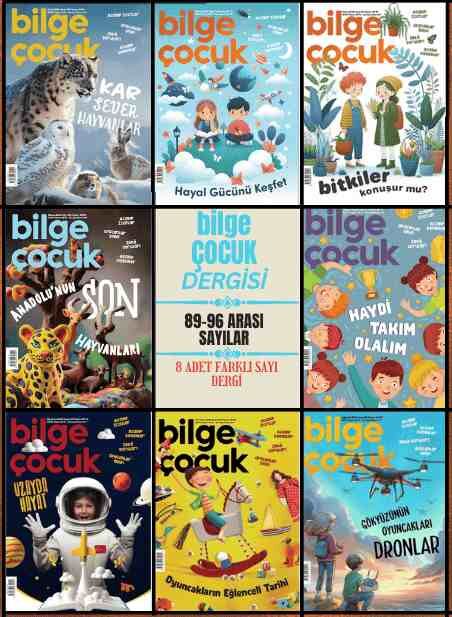 Bilge Çocuk Dergisi - Bilge Çocuk 8 Adet Dergi (89-90-91-92-93-94-95-96 Sayılar)