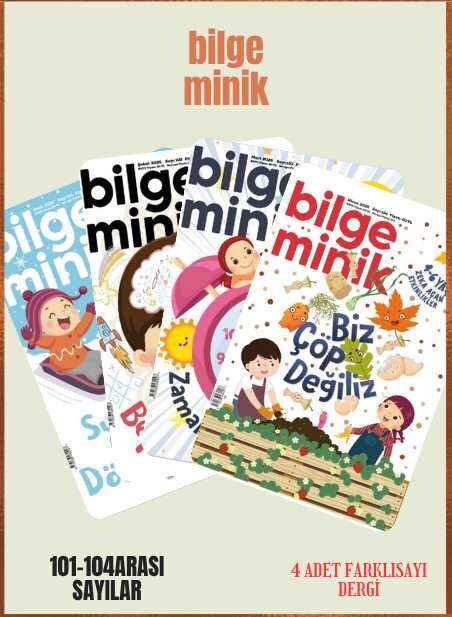 Bilge Minik Dergisi - Bilge Minik 4 Adet Dergi (101-102-103-104 Sayılar)