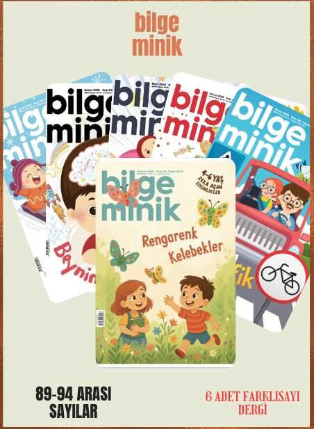 Bilge Minik Dergisi - Bilge Minik 6 Adet Dergi (89-90-91-92-93-94 Sayılar)