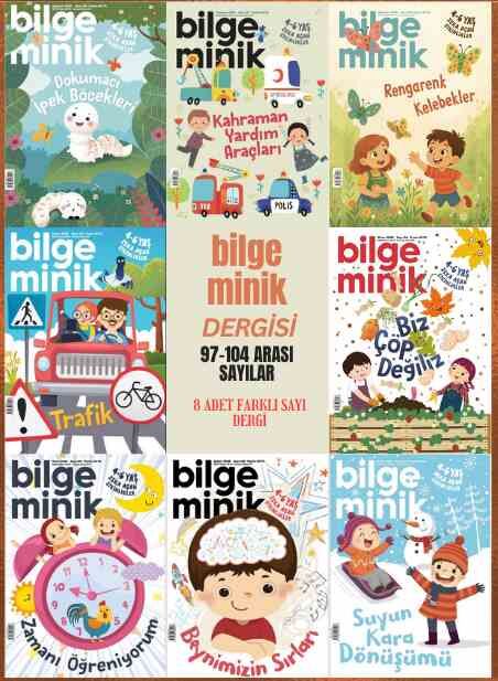 Bilge Minik 8 Adet Dergi (97-98-99-100-101-102-103-104. Sayılar)