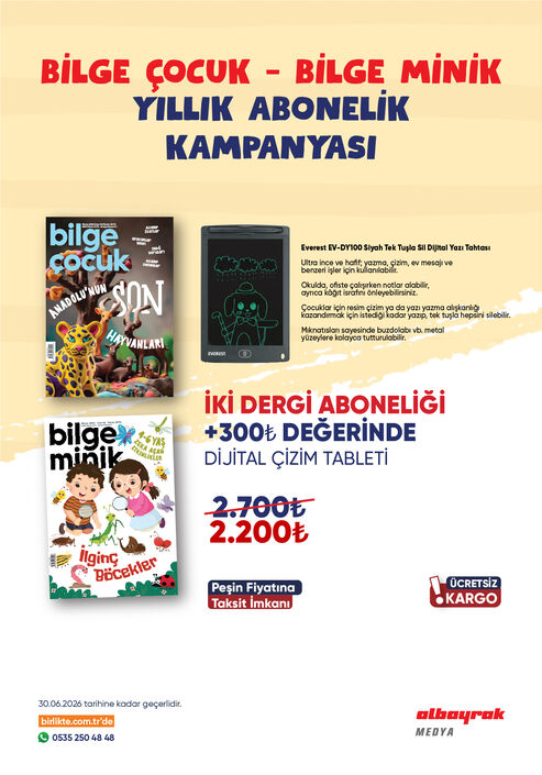 Ketebe Yayıncılık - Dijital Çizim Tableti + 2 Adet Dergi Aboneliği