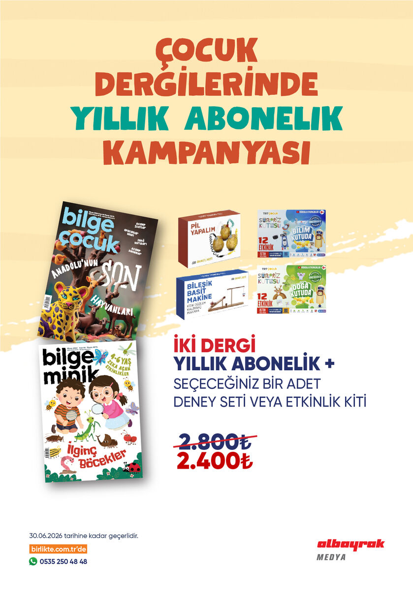 Etkinlik Seti + 2 Adet Dergi Aboneliği
