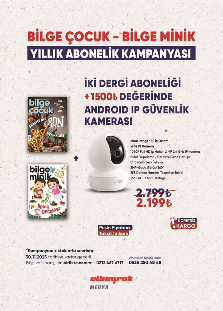 Ip Güvenlik Kamerası + 2 Adet Dergi Aboneliği